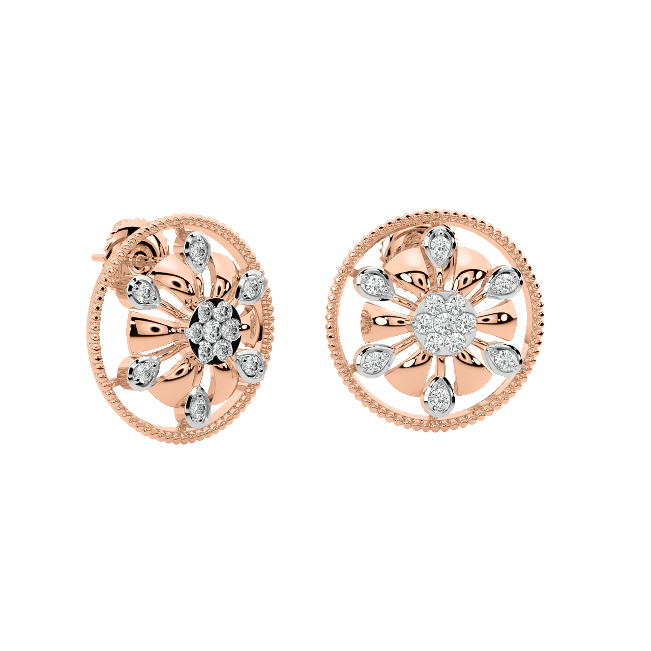 Ailani Round Diamond Stud Earrings